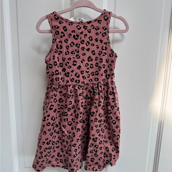 H&M 3T/4T Girls Leopard Pleated Tank Top Sleeveless Dress - Picture 5 of 5